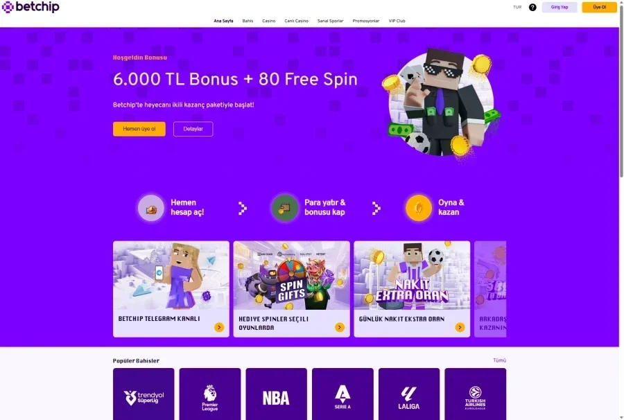 Betchip ekran görüntüsü